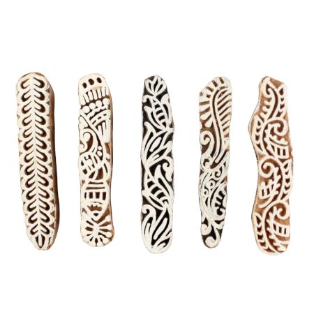 Set of 5 Piece New Mix Wooden Printing Blocks